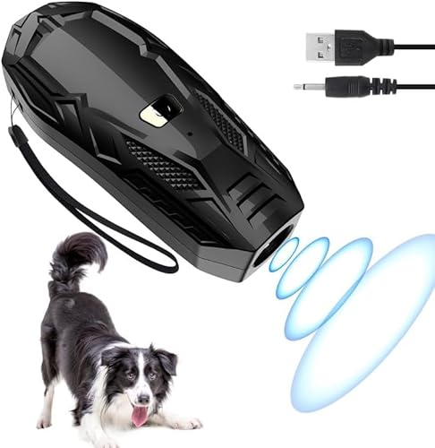 Bubbacare Anti Bell Gerät, Handheld-Ultraschall-Hundekontrollgeräte 16,4 Fuß effektive Reichweite, wiederaufladbares Abschreckungsgerät, Haustiertraining, kein Bellen, sicher für drinnen und draußen von Bubbacare