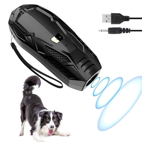 Bubbacare Anti Bell Gerät, Handheld-Ultraschall-Hundekontrollgeräte 16,4 Fuß effektive Reichweite, wiederaufladbares Abschreckungsgerät, Haustiertraining, kein Bellen, sicher für drinnen und draußen von Bubbacare