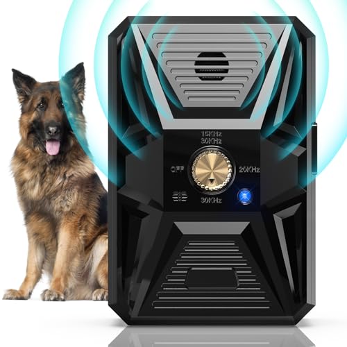 Bubbacare Antibell, Antibell Ultraschall Gerät, 3 Stufen Automatisch Antibell für Hunde mit 33ft, Wiederaufladbares & Wasserdichtes Anti Bell Gerät Hunde, für Große KleineHunde Innen Außenbereich von Bubbacare