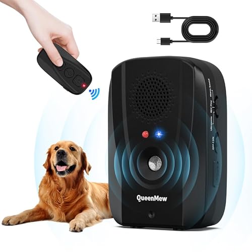 Bubbacare Antibell Ultraschall Gerät, 2-in-1-Automatik- und Fernbedienungs Anti Bell Gerät Hunde, 600 Fuß Fernreichweite Zum mit Ultraschall/Alarmton/Aufnahmewiedergabe für im Innen- und Außenbereich von Bubbacare