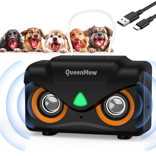 Bubbacare Antibell für Hunde mit 15M Reichweite, Leises Mini Anti-Bell-Gerät mit 2 Lautsprechern, 3 Modi Automatisch Ultraschall Hunde Bellen für Große Kleine Hunde von Bubbacare