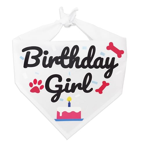 Bubblepup Hunde-Geburtstags-Halstuch, Hunde-Geburtstags-Bandana für Jungen und Mädchen, Happy Birthday Hundehalstuch für Mädchen und Jungen von Bubblepup