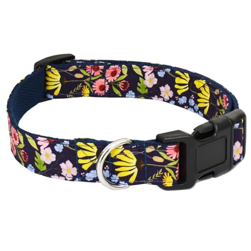 Bubblepup Hundehalsband, niedliche Blume, für Mädchen, Damen, kleine, mittelgroße und große Hunde von Bubblepup