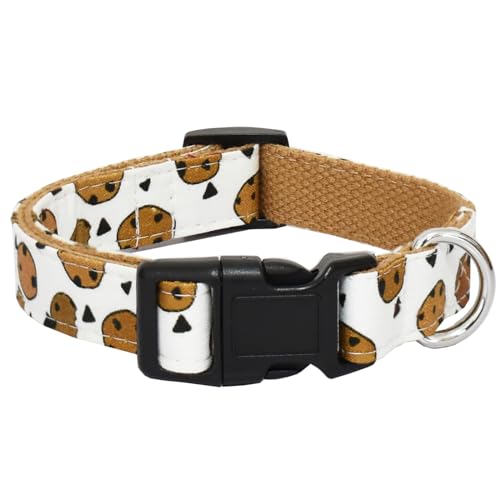 Bubblepup Hundehalsband, niedliches Baumwoll-Hundehalsband, verstellbar, weich, für kleine, mittelgroße und große Hunde von Bubblepup
