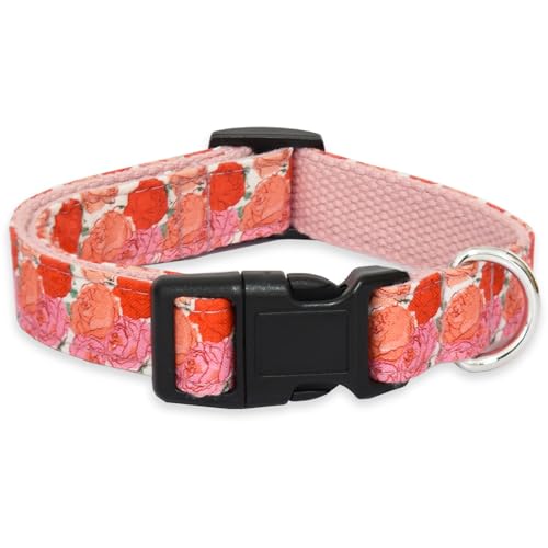 Bubblepup Hundehalsband, niedliches Baumwoll-Hundehalsband, verstellbar, weich, für kleine, mittelgroße und große Hunde von Bubblepup