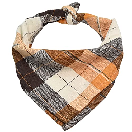 Bubblepup Plaid Hundehalstuch, Baumwolle Hundehalstuch für kleine, mittelgroße und große Hunde, Hundehalstuch, 1 Stück quadratischer Hunde-Schal Hund Dreieck-Lätzchen von Bubblepup