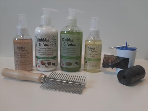 GogiPet Bubbles & Nature Hundepflege-Set | Hundeshampoo, Balsam, Kamm & mehr von Bubbles & Nature