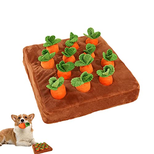 Bubei Karotten Hunde-Puzzle-Spielzeug, Verstecken und Suchen Karottenfarm Hundespielzeug, Bereicherung Haustier Futtermatte für Geruchstraining und langsames Fressen, für kleine, mittelgroße und große von Bubei