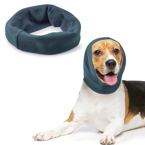 Hund Leise Ohrenschützer für Ohrenschutz, Beruhigende Ohrenschützer für Hunde/Katzen - Kapuze zur Angstlinderung/Beruhigung/Warm (S, Blau) von Bubiipupy