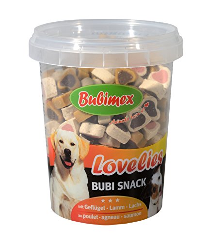 Bubimex Bubi-Snack Lovelies Hundeleckerlies i. Eimer, Geflügel, Lamm, Lachs von Bubimex