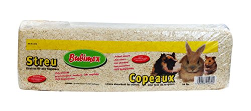 Bubimex Holzspäne – Einstreu für Nagetiere – Kaninchen, Hamster, Meerschweinchen, Mäuse, Meerschweinchen – 100% natürlich, biologisch abbaubar, zart, unbehandelt, sehr saugfähig, neutralisiert von Bubimex