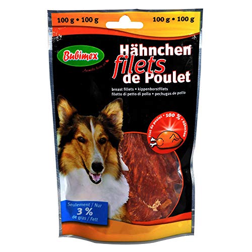 Hähnchenfilets für Hunde 3% Fett 100g Bubimex Hundeleckerlies Hundesnack Kausnack von Bubimex