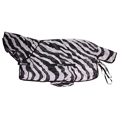 Bucas Buzz-Off Full Neck Zebra Pony- Black/White, Größe:85 von Bucas