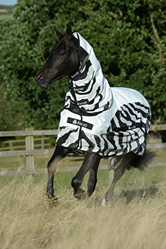 Bucas Buzz-Off Rain Zebra & Neck, Farbe:Zebra, Größe:135 cm / 6'0 von Bucas