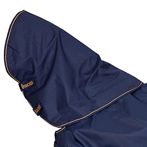 Bucas Irish Turnout Combi Neck 300g - Navy/Gold - Halsteil von Bucas