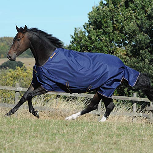 Bucas Irish Turnout Light/50 Classic, Weidedecke Rückenlänge 135 cm, Navy/gold von Bucas