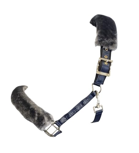 Bucas Show-Line Halfter, Full, Navy/Grey von Bucas