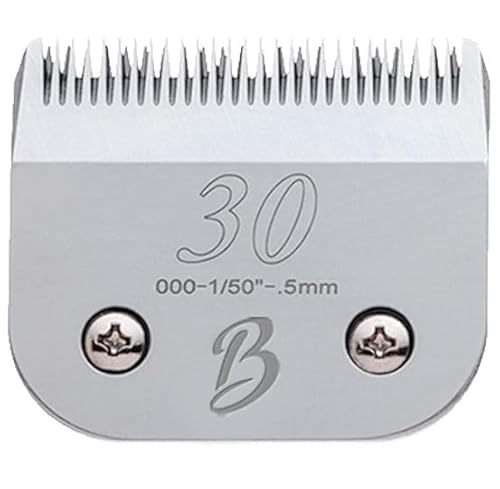 Bucchelli Abnehmbare A-Serie 30 Klingen für Hundepflege-Schnitte, 1/50 Zoll – 0,5 mm, japanischer Hartstahl, Hundepflege-Klingen und 30 Klingen für Hundepflege (B30) von Bucchelli