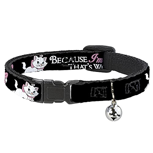 Aristocats Marie Katzenhalsband, 3 Posen, Because Im A Lady Thats Why Black, 20,3 bis 30,5 cm breit von Buckle-Down