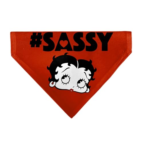 Betty Boop Haustier-Halstuch, Betty Boop #freches Gesicht, Rot / Schwarz von Buckle-Down