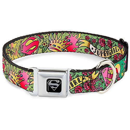 Buckle Down 22,9–38,1 cm Supergirl Tattoo Szene Hundehalsband von Buckle-Down