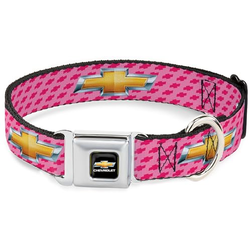 Buckle-Down 22,9–38,1 cm chb-Chevy Schleife Full Color Schwarz/Gold Hund Halsband von Buckle-Down