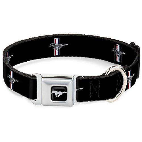 Buckle Down 22,9–38,1 cm fm-Ford Mustang Schwarz/Silber Hund Halsband von Buckle-Down