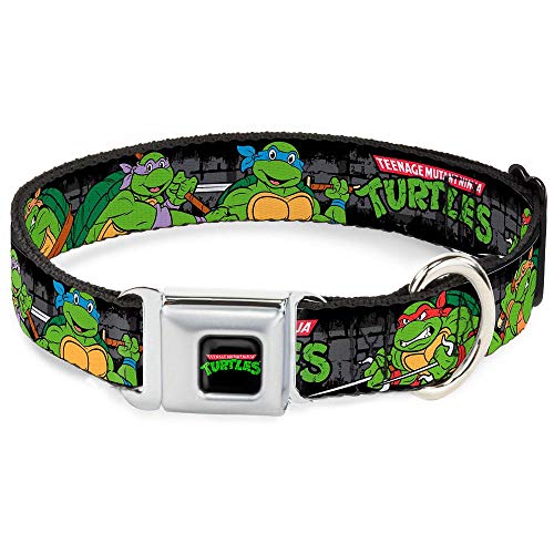 Buckle-Down 22,9–38,1 cm nta-Classic Teenage Mutant Ninja Turtles Logo Hund Halsband von Buckle-Down