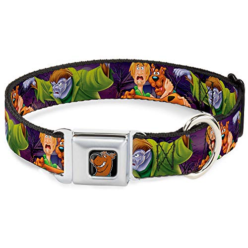 Buckle Down 22,9–38,1 cm sdc-scooby DOO Face Full Color Schwarz Hund Halsband von Buckle-Down