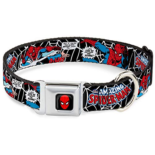 Buckle-Down 22,9–38,1 cm spda-Spider-Man Hund Halsband von Buckle-Down