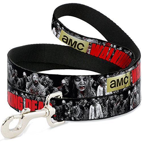 Buckle Down "AMC-The Walking Dead zombies2 schwarz/weiß/rot Pet Leine, 6 'x 1/5,1 cm von Buckle-Down