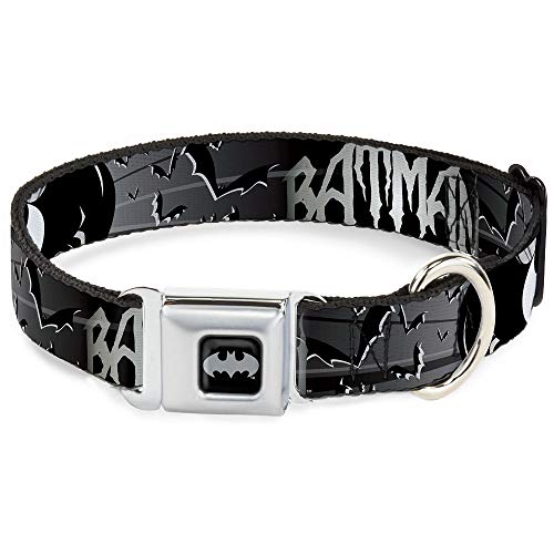 Buckle-Down BMA Batman schwarz/Silber Hund Halsband von Buckle-Down