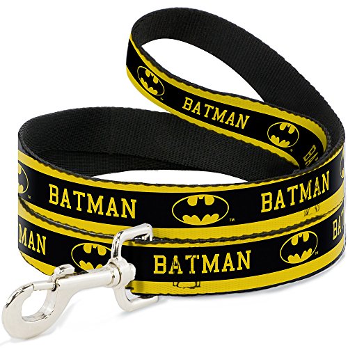 Buckle-Down "Batman/Logo Streifen Gelblichen schwarz Hund Leine, 6 ' von Buckle-Down