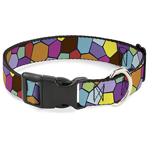 Buckle-Down Breakaway Katzenhalsband, Buntglas-Mosaik, Mehrfarbig/Marineblau von Buckle-Down