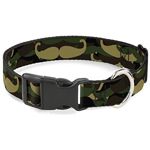 Buckle-Down Breakaway Katzenhalsband, Camo'stache von Buckle-Down