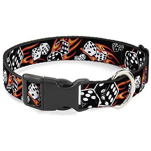 Buckle-Down Breakaway Katzenhalsband, Flaming Dice von Buckle-Down