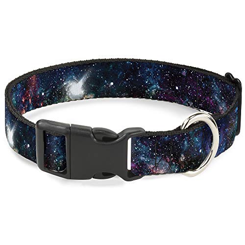 Buckle-Down Breakaway Katzenhalsband, Galaxie-Collage von Buckle-Down