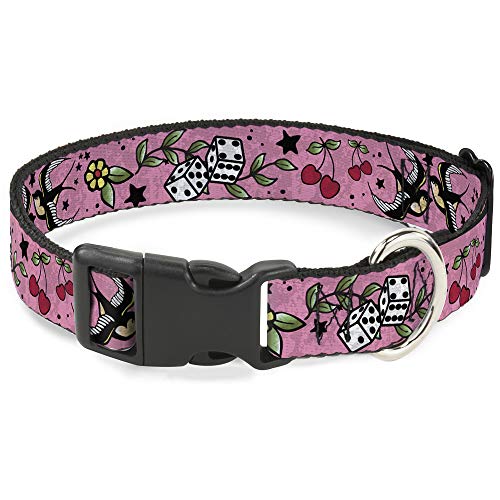 Buckle-Down Breakaway Katzenhalsband, Lucky C/U, Pink von Buckle-Down