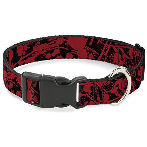 Buckle-Down Breakaway Katzenhalsband, Schwarz/Rot von Buckle-Down