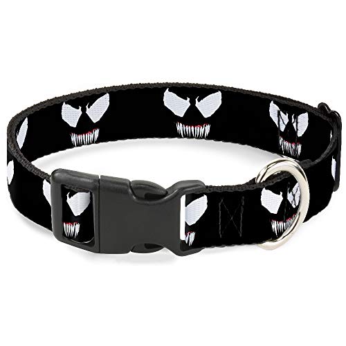 Buckle-Down Breakaway Katzenhalsband, Venom Face Icon, Schwarz/Rot/Weiß von Buckle-Down