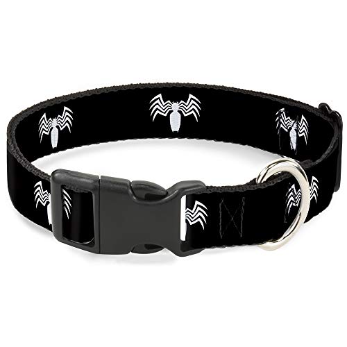 Buckle-Down Breakaway Katzenhalsband, Venom Spider-Logo, Schwarz/Weiß von Buckle-Down