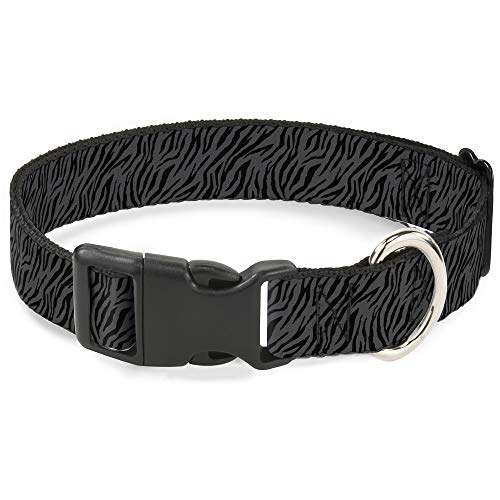 Buckle-Down Breakaway Katzenhalsband, Zebra 2, Schwarz/Grau von Buckle-Down