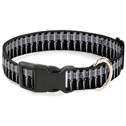 Buckle-Down Breakaway Katzenhalsband - Bullets Schwarz/Grau von Buckle-Down