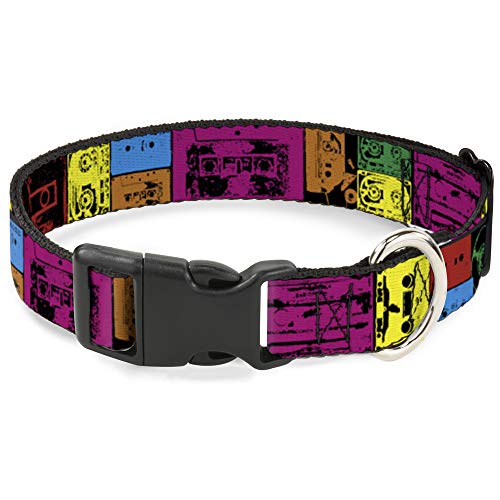 Buckle-Down Breakaway Katzenhalsband - Tapes Multi Neon von Buckle-Down