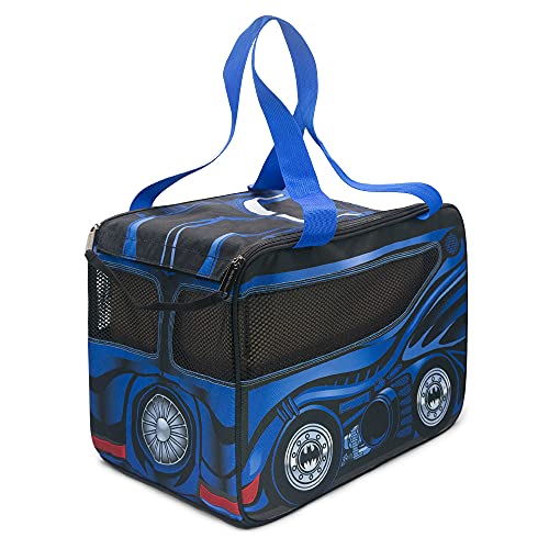 Buckle-Down DC Comics Batman-Tasche, Haustier-Tragetasche, Fledermaus-Mobile Auto, Polyester Canvas von Buckle-Down