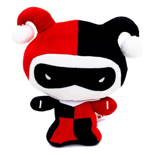 Buckle-Down DC Comics Quietschendes Plüsch-Hundespielzeug für große, mittelgroße und kleine Hunde, Chibi Harley Quinn Stehpose, 12,7 x 17,8 cm von Buckle-Down