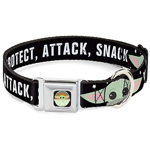 Buckle-Down DC-SB-SWBGB-WSW184-1.0-S Hundehalsband, Sicherheitsgurt-Schnalle, Star Wars The Child Chibi Face Protect Attack Snack, 22,9 bis 38,1 cm breit, 2,5 cm von Buckle-Down