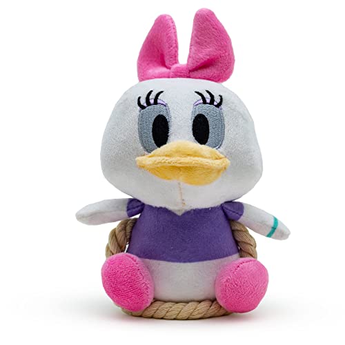 Buckle-Down Disney Hundespielzeug, Disney Daisy Duck Chibi Sitzende Pose Haustierspielzeug, Plüsch mit Seil von Buckle-Down