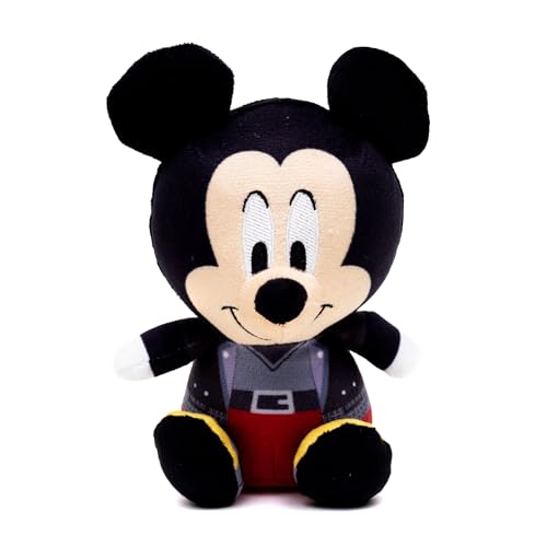 Buckle-Down Disney Quietschendes Plüsch-Hundespielzeug für große, mittelgroße und kleine Hunde, Kingdom Hearts King Mickey Mouse Ganzkörper sitzende Pose, 10,2 x 17,8 cm von Buckle-Down