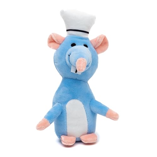 Buckle-Down Disney Quietschendes Plüsch-Hundespielzeug für große, mittelgroße und kleine Hunde, Ratatouille Chef Remy Ratte Ganzkörper-Pose, 7,6 x 6,3 cm von Buckle-Down